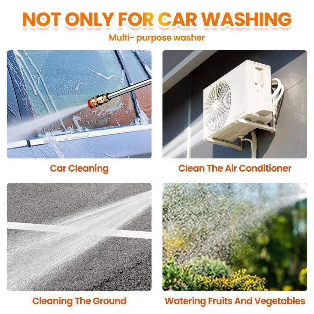 Portable Cordless Electric High Pressure Water Spray Gun Car Washer Cleaner Tool