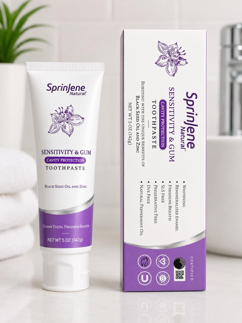 SprinJene Natural  toothpaste . Choose Your Formula.
