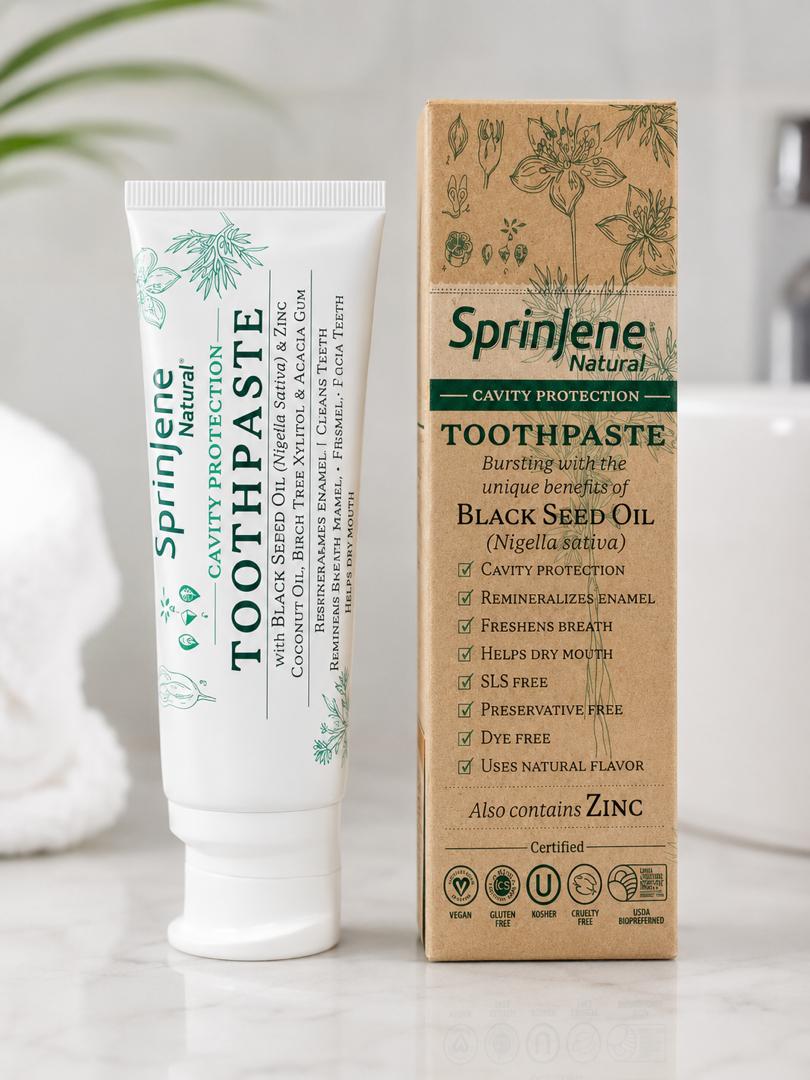 SprinJene Natural  toothpaste . Choose Your Formula.