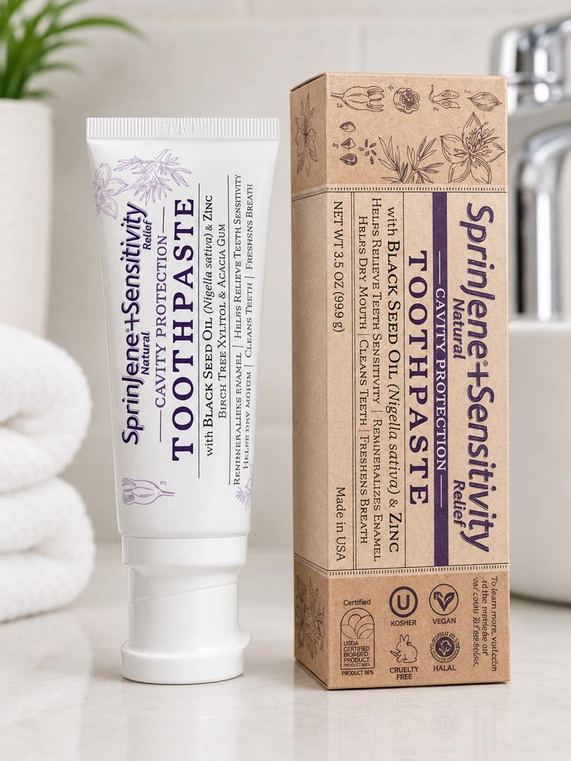 SprinJene Natural  toothpaste . Choose Your Formula.