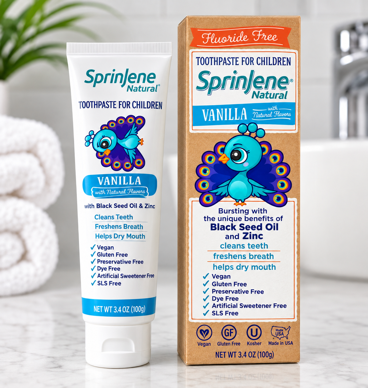 SprinJene Natural  toothpaste . Choose Your Formula.